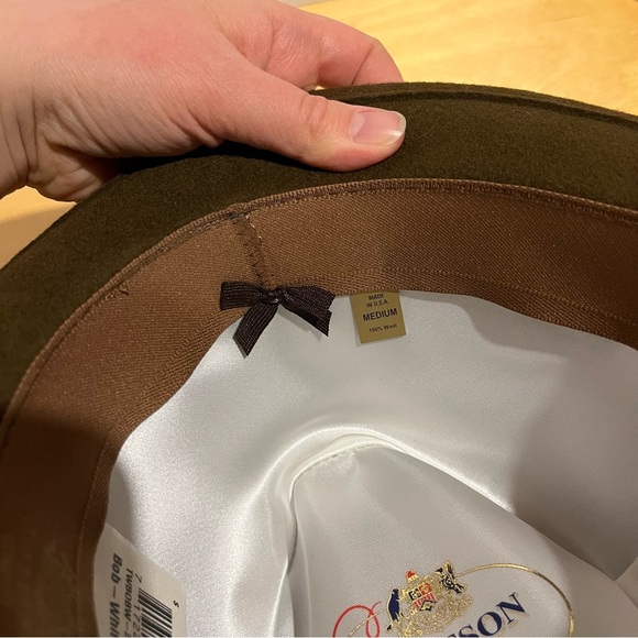 Stetson Trilby 100% Wool Fedora Hat size Medium Serpent Made In USA - Picture 10 of 10